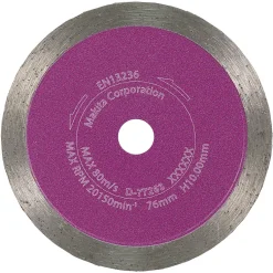 Diamantskive 76x10 mm for fliser