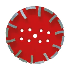 Diamantslipeskål 250mm hard slipeskål for mellomharde gulv. Rød