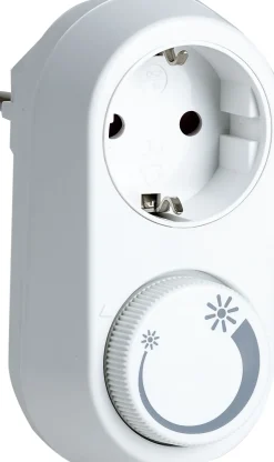 Dimmer for vegguttak hvit led 3-24w glød 3-200w 230v
