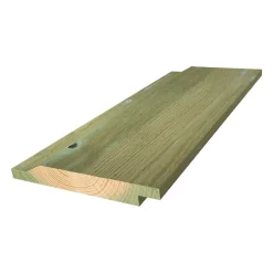 Dobbelfalset kledning 3 sidig 28° 19x148 mm grunnet dekkhvit impregnert furu