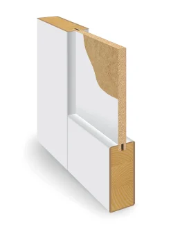 Dobbel innerdør Base 3 med glass hvit 153x210 cm