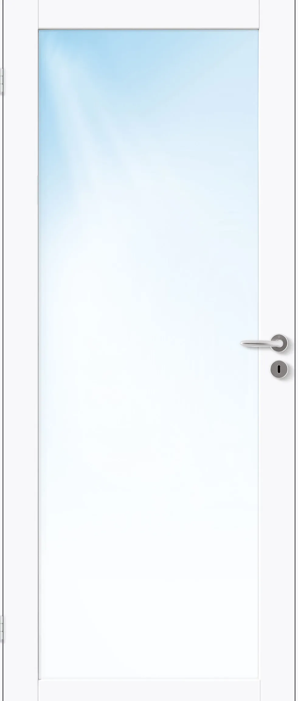 Dobbel innerdør Base 1 med glass hvit 153x210 cm