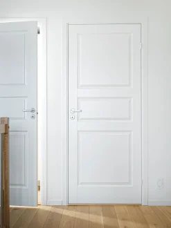Dobbel innerdør Kari halvglass hvit 153x210 cm