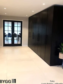 Dobbel innerdør Kari helglass hvit 153x210 cm