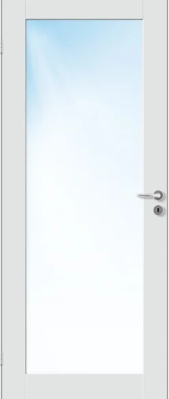 Dobbel innerdør Stil 1 med glass hvit 153x210 cm