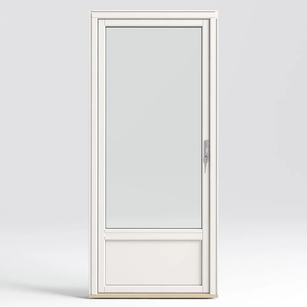 Dør bd lav br u12 tre/alu s v 9x21 2-lags glass, u-verdi 1,1