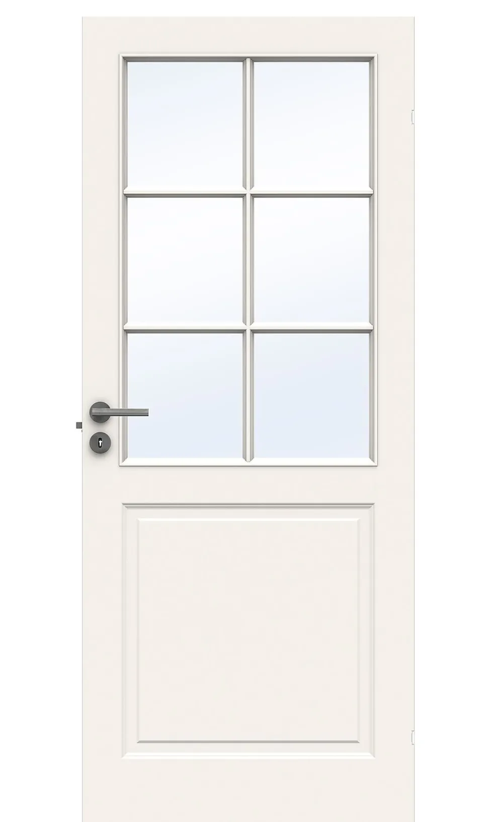 Dørbl compact sp6 8x21 hvit glassdør 4mm herdet glass