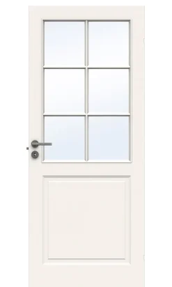 Dørbl sk compact sp3 4x21 hvit skåtedørblad 4mm herdet glass
