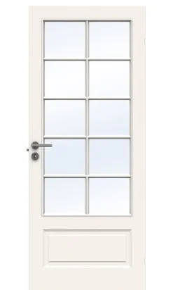 Dørbl sk compact sp10 8x21 hvit skåtedørblad 4mm herdet glass