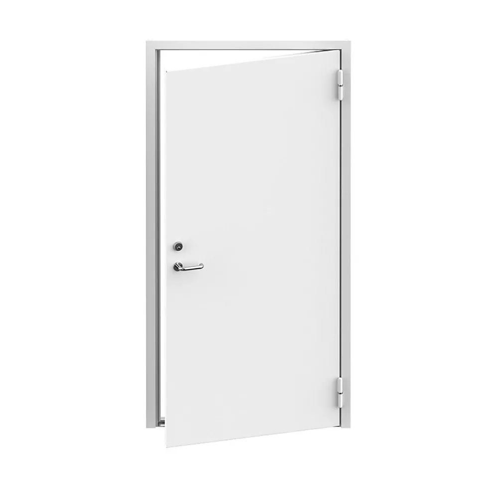 Dør id ei60 stål 100x210h hvit rw36db varmfors ral9010 m/gerikt