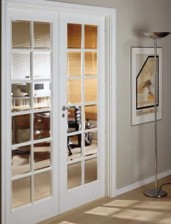 Dør sk compact sp12 8x21 hvit skåtedør klart glass