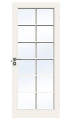 Dør sk compact sp12 8x21 hvit skåtedør klart glass