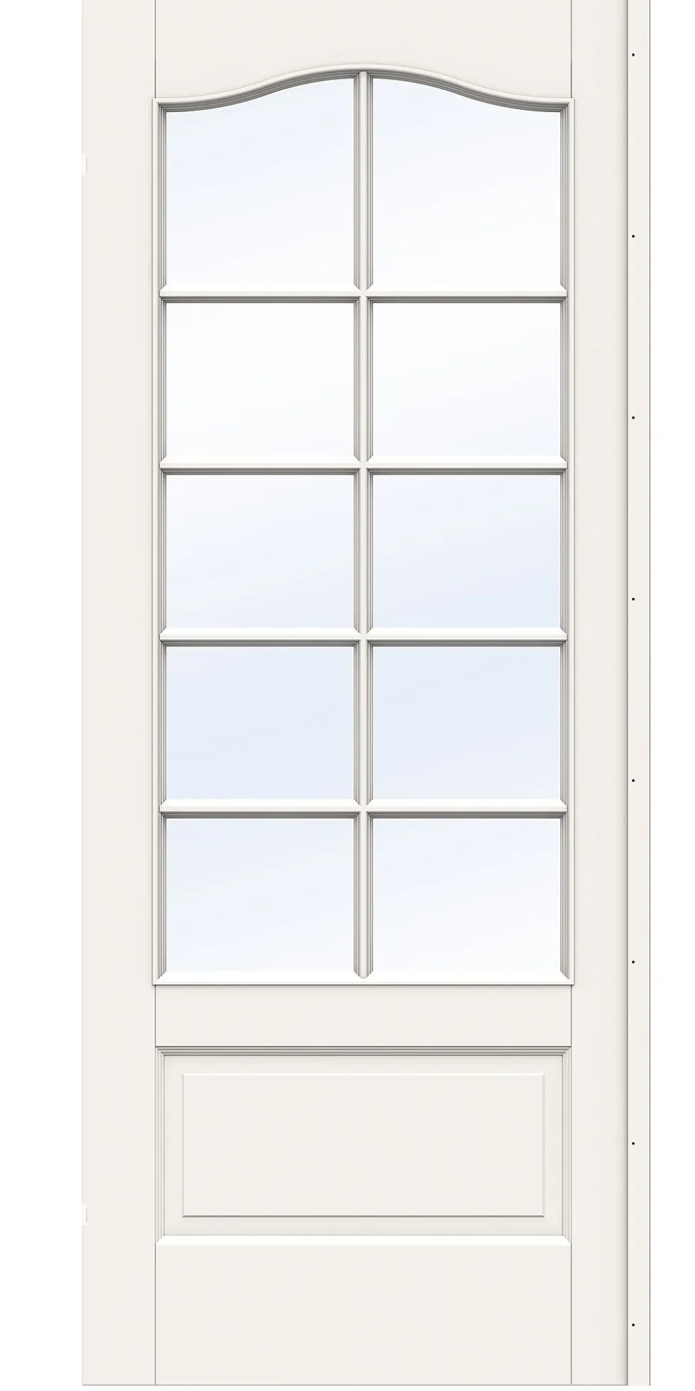 Dør sk craft sp10b 7x21 hvit skåtedør klart glass