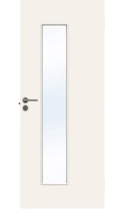Dør stable effect q510 9x20 hvit 4mm klart herdet glass