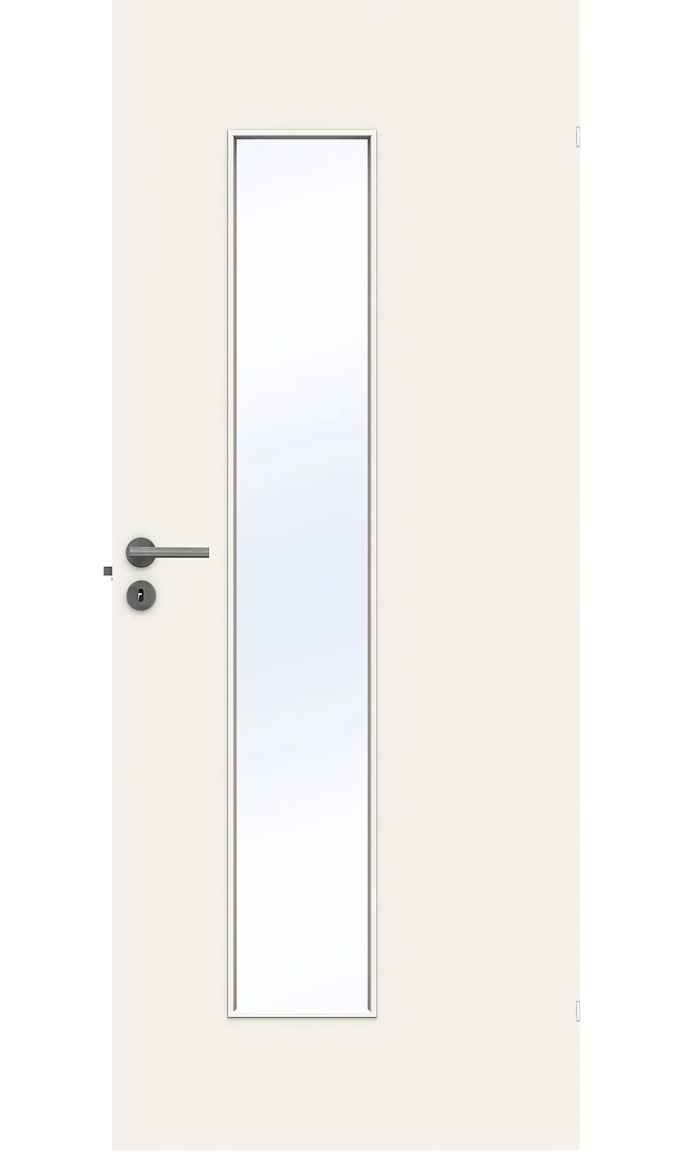 Dør stable effect q510 9x20 hvit 4mm klart herdet glass