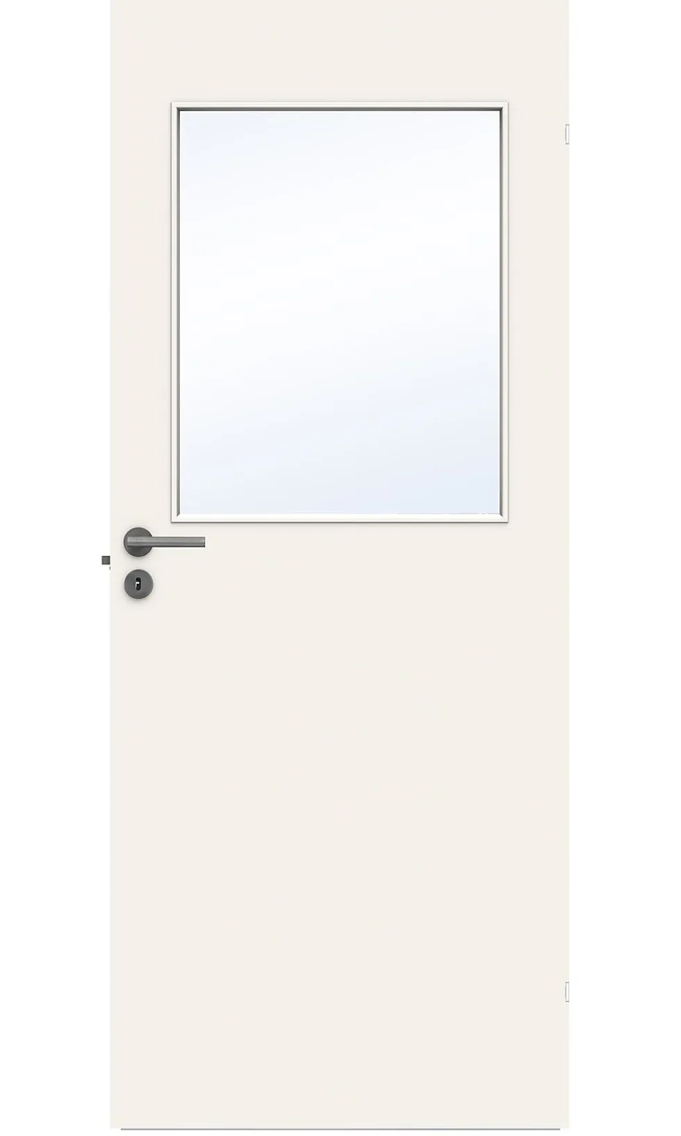 Dør stable g21 9x20 hvit 4mm klart herdet glass