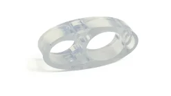 Dørstopper til dørhåndtak, transparent plast, 2 stk.