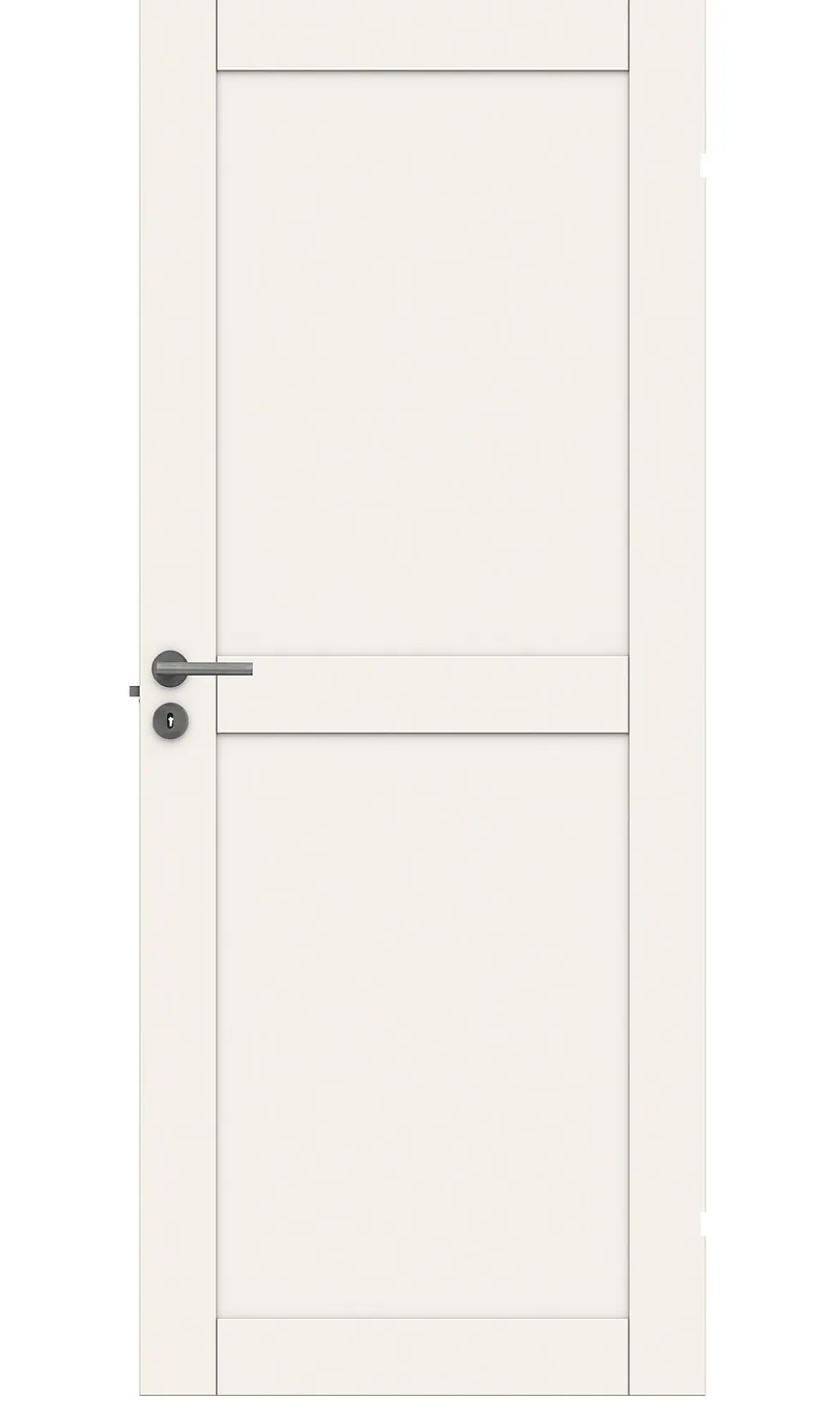 Dør unique 02l 9x21 hvit malt moderne fyllingsdør
