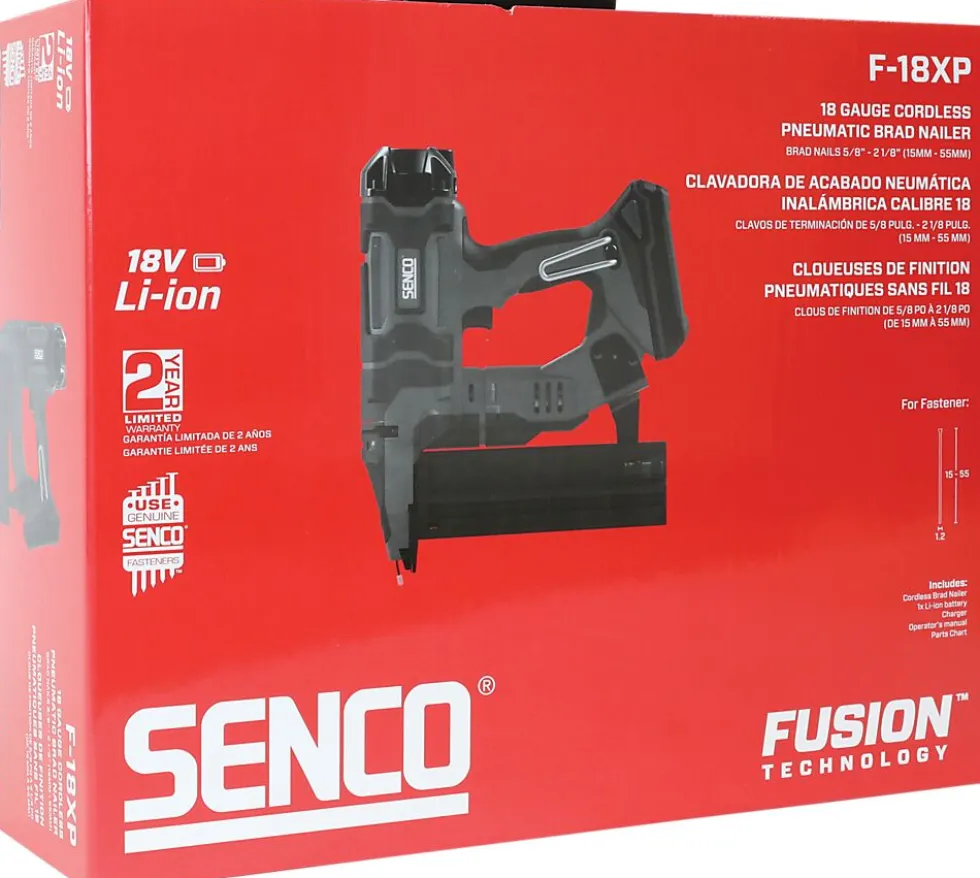 Dykkertpistol 1,2mm fusion f-18xp 15-55mm batteridrevet 18v senco