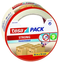 Emballeringstape transparent 66 m x 50 mm