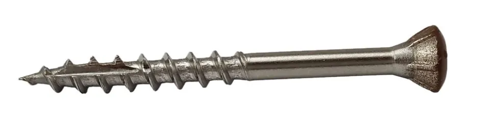 Fasadeskrue A4 T20 brun 4,5x48 mm 250 stk
