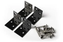 Festebeslag levegg/stakitt 4pk sort