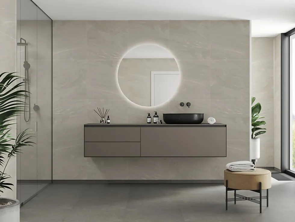 Fibo Baderomsplate 4008M6060 beige Stone 60x60cm