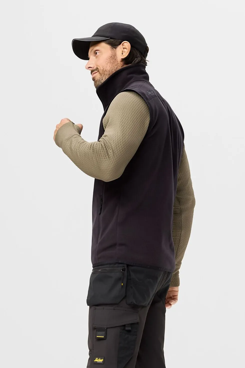 Fleecevest 8424 sort str 3XL