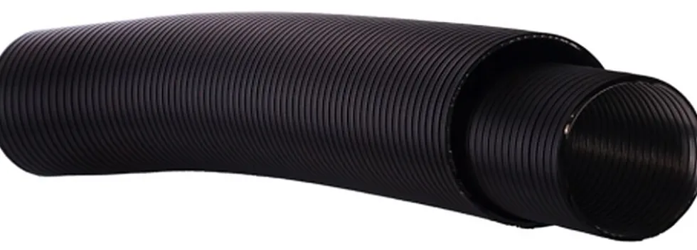 Flexirør Ø100 mm x 0,6 - 1,5 meter sort