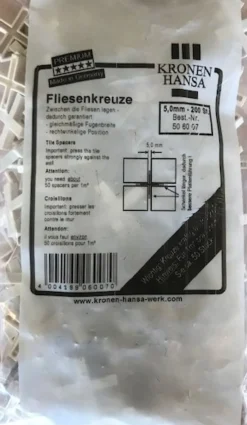 Flisekryss 200 stk 5 mm