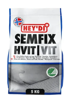 Flislim 5 kg Semfix Hey`di hvitt