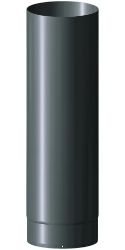 Forlenger uisolert 1000mm sort ø150