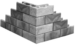 Forskalingblokk høyre hjørne grå 50x25x20 cm kombinert pall