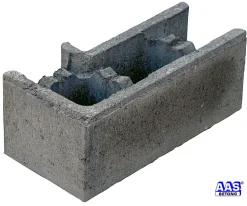 Forskalingblokk venstre hjørne grå 50x25x20 cm kombinert pall