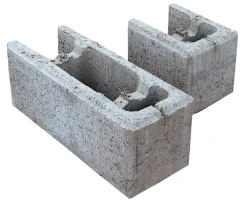 Forsk.blokk grå 20 cm hel ende 50x20x20 cm kombinert pall