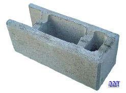 Forsk.blokk grå 20 cm hel ende 50x20x20 cm kombinert pall