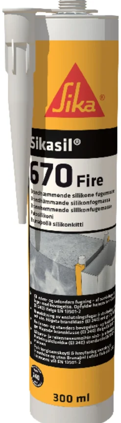 Fugemasse brannhemmende silikon grå 300 ml