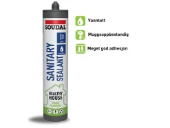 Fugemasse Healthy House Sanitary Sealant Hvit 290ml