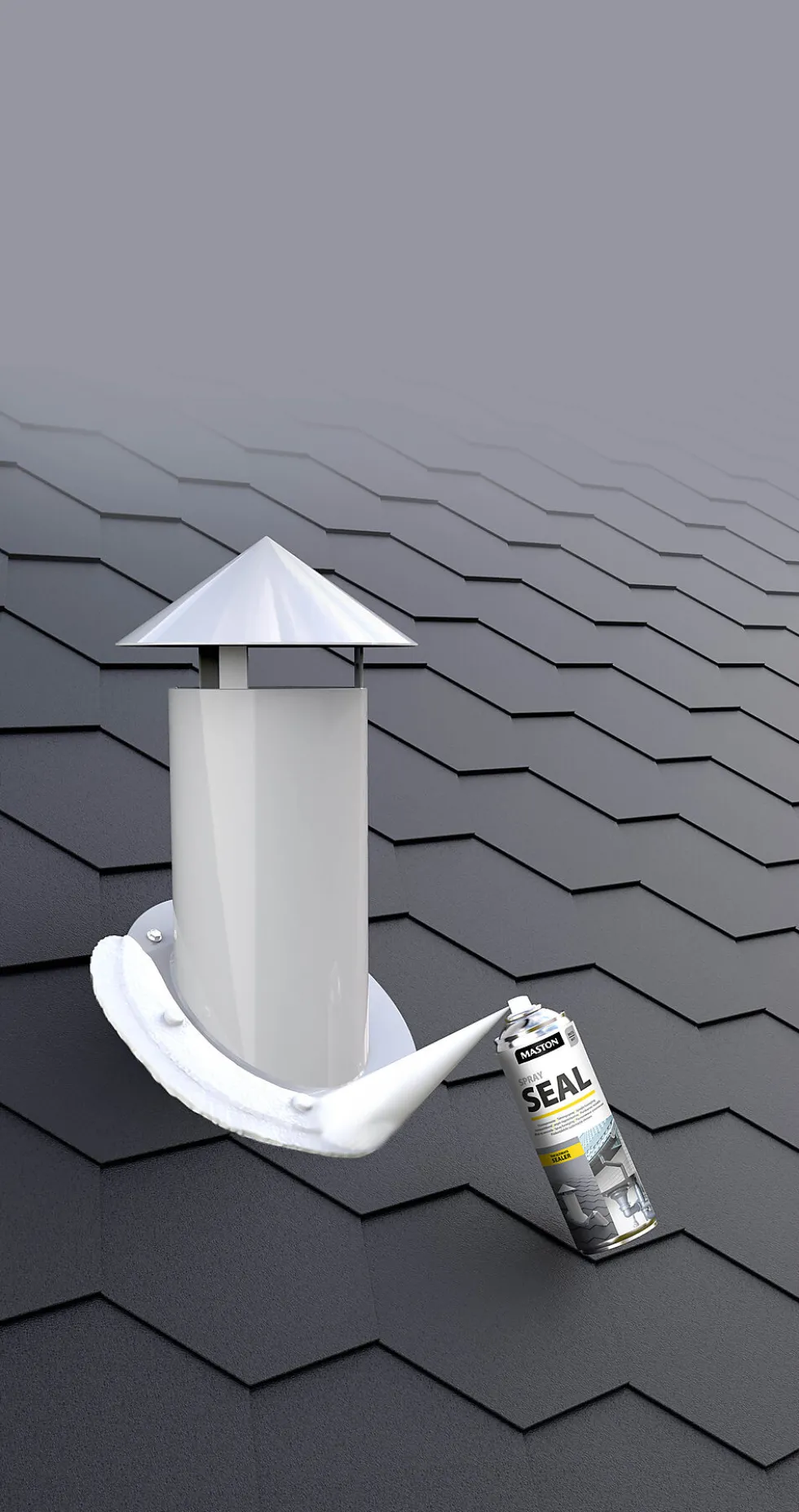 Fugemasse Spray Seal 500 ml hvit