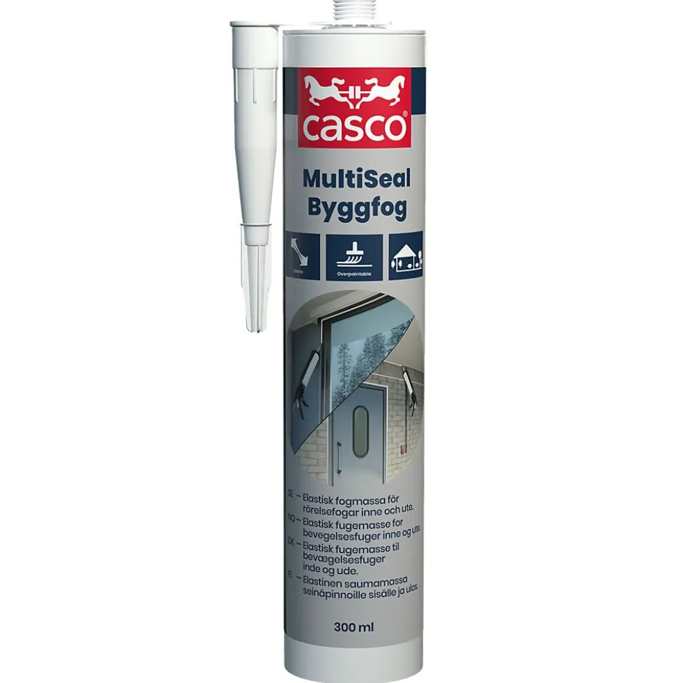 Fugem multiseal byggfug white 0,6 l 600 ml casco smp-basert fugemasse