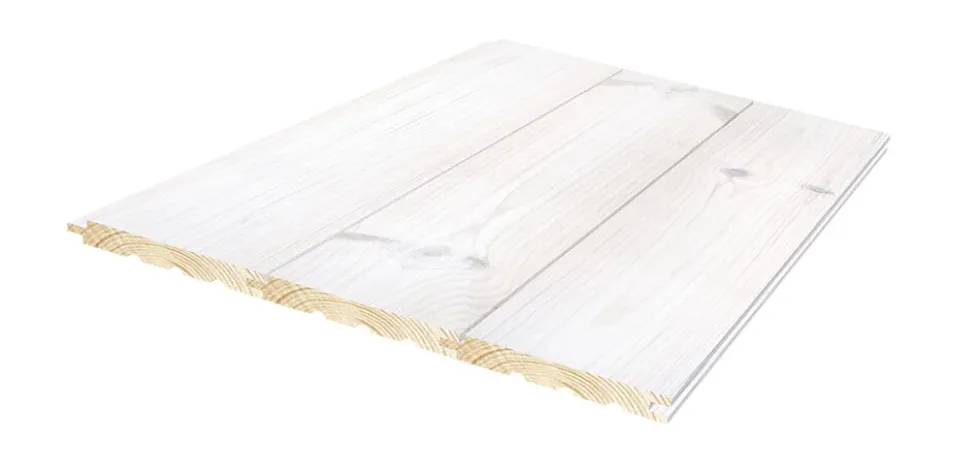 Furu 13x120x4500 sjøbod natur snø børstet effektpanel sprekk