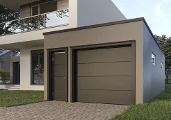 Garasjeport GTSSL 457x206 cm Granteck lakkert ral 9005 slett