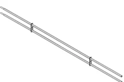 Gelender 2-rørs snøfanger SN G-22 sort