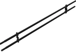 Gelender snøfanger 2-rørs 1,2 meter sort