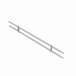 Gelender snøfanger 2-rørs 1,2 meter sort