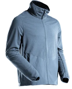 Genser mikrofleece xs stenblå med glidelås