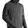 Genser mikrofleece xs svart med glidelås