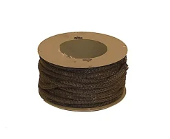 Glassfibersnor flat 8 mm x 2,8 mm x 5 meter sort