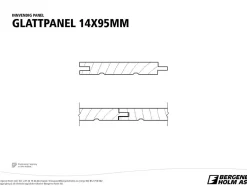 Glattpanel ubehandlet furu natur 14x95 mm