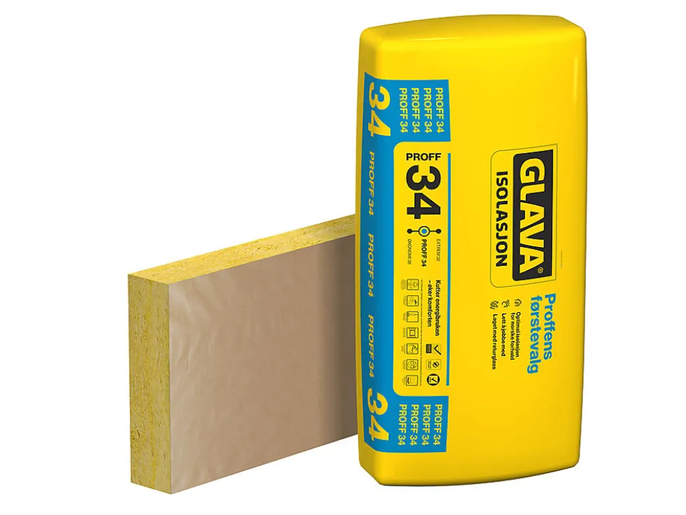 Glava Proff 34 plate med papir 150x570x1200 mm, 6 stk